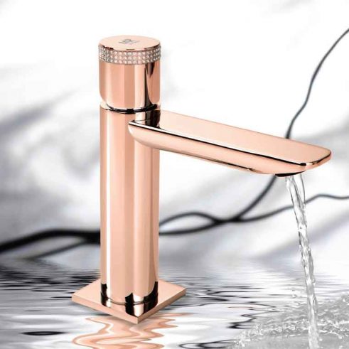 Grifo de Lavabo, Monomando Serpi 14 F3 MR Oro Rosa