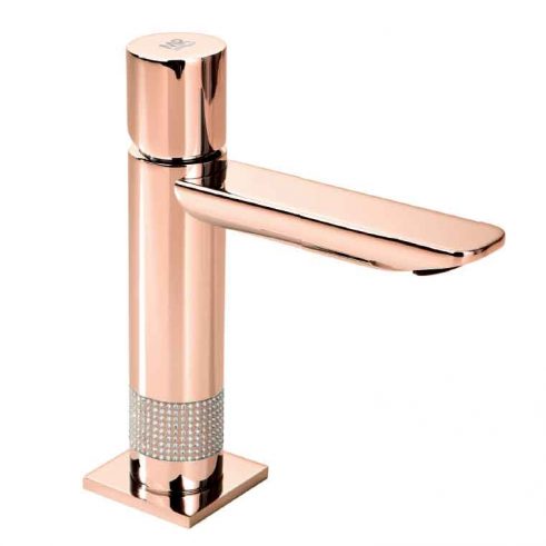 Grifo de Lavabo, Monomando Serpi 14 F8 MR, Oro Rosa