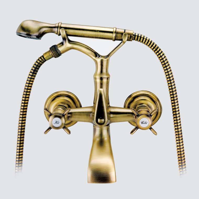 Grifo de Baño Lux, Monobloc con Accesorios de Ducha Parma, MR