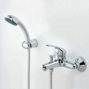 Grifo de Baño Monomando con Accesorios de Ducha Ecoaspe 11 MR,Cromo