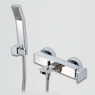 Grifo de Baño, Monomando con Accesorios de Ducha Petra MR, Cromo