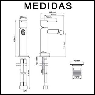 Grifo de Bide, Monomando Delta 14 de la marca Griferías MR