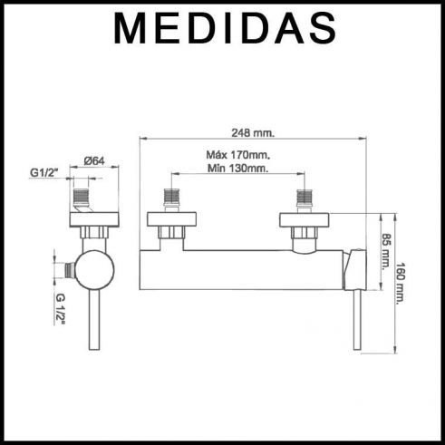 Grifo de Ducha Monomando con Accesorios de Ducha, Delta 13 MR