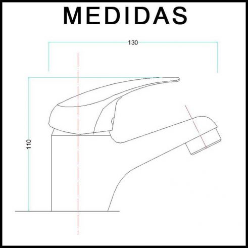 Medidas Grifo de Lavabo Monomando Apache LLavisan